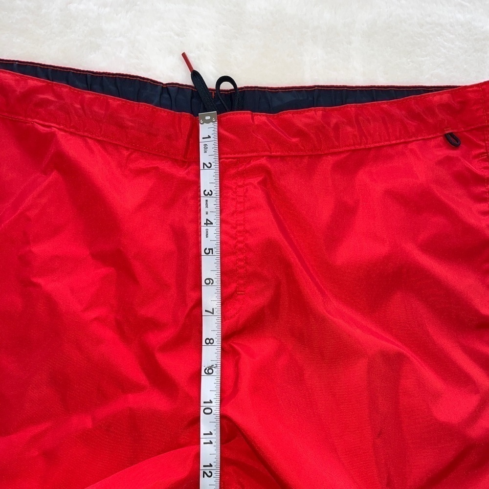 Lands’ End Men’s Nylon Swin Trunks Sz 42 Red Fully Lined Drawstring 3 Pockets - Picture 10 of 11